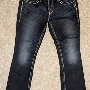 Silver Jeans Dark Indigo Straight Leg Jeans